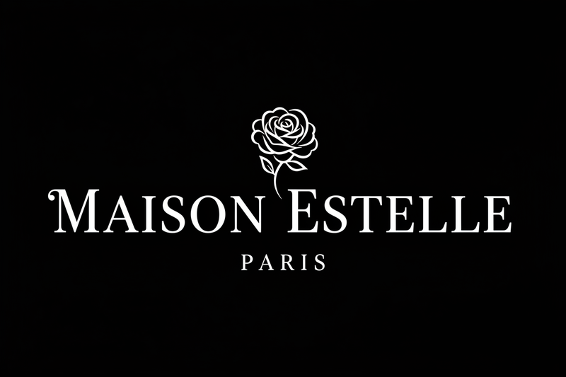 Maison Estelle Paris White on Black Logo